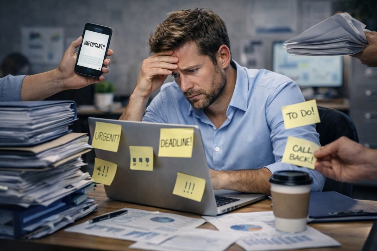 causas del estrés laboral exceso de trabajo y presión