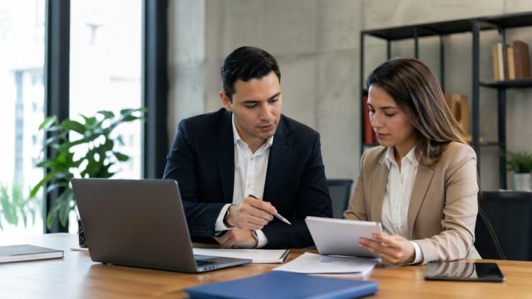 persona delegando tareas en el trabajo con organización y colaboración