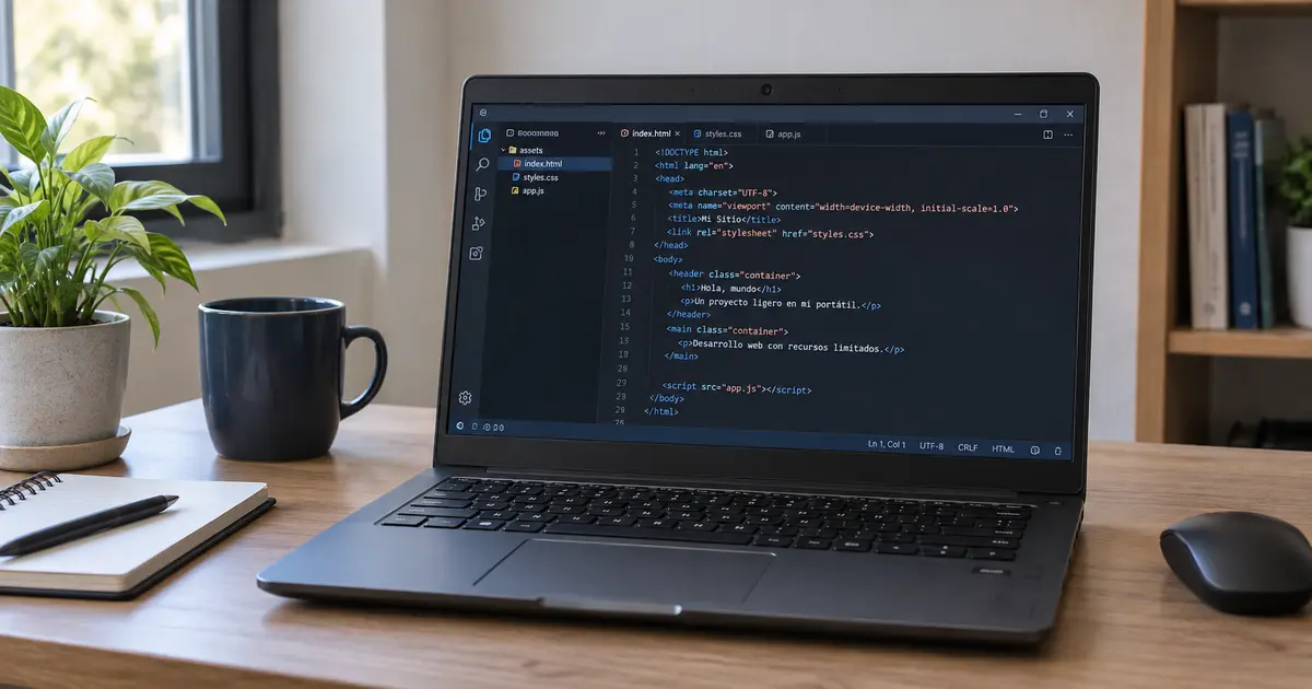 Cómo configurar Visual Studio Code en una laptop con 8 GB de RAM