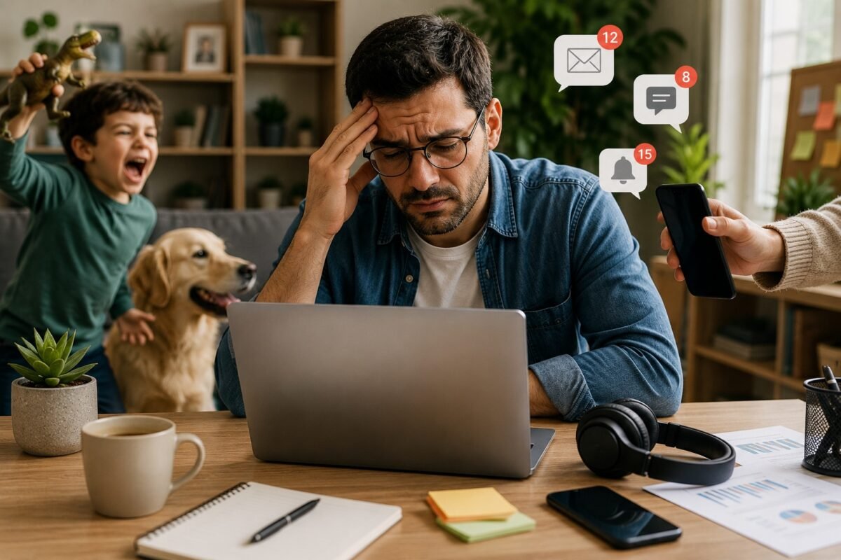distracciones comunes durante el trabajo remoto