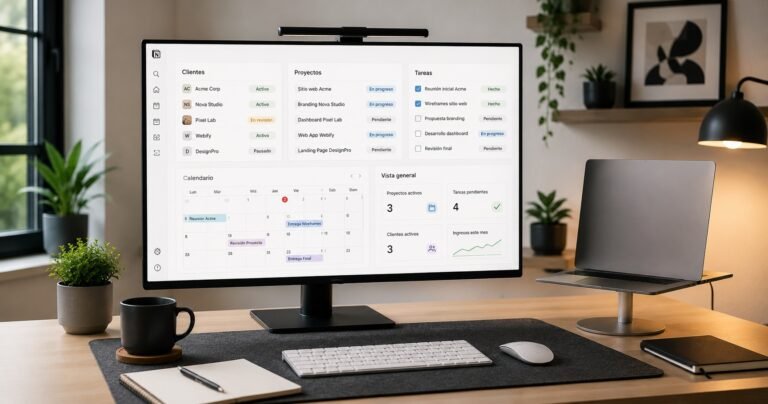 gestion clientes notion freelancers utilizando un dashboard organizado en Notion