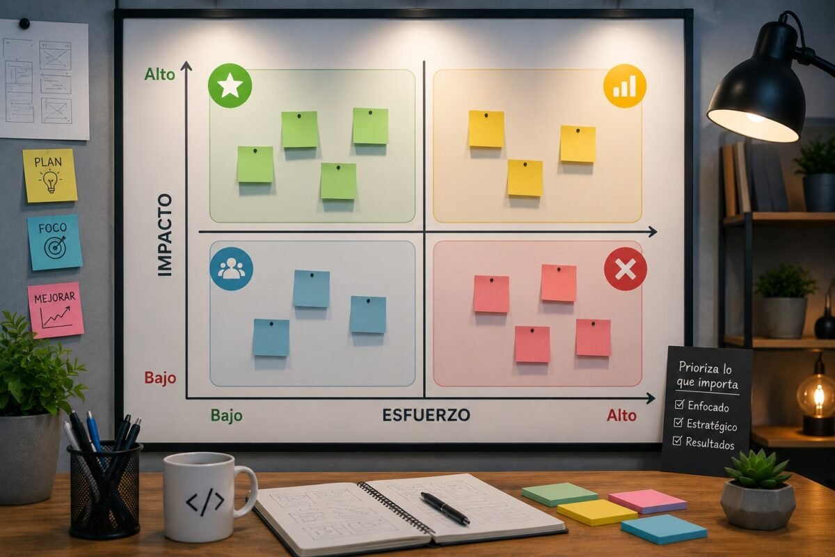 matriz impacto esfuerzo para priorización de tareas técnicas