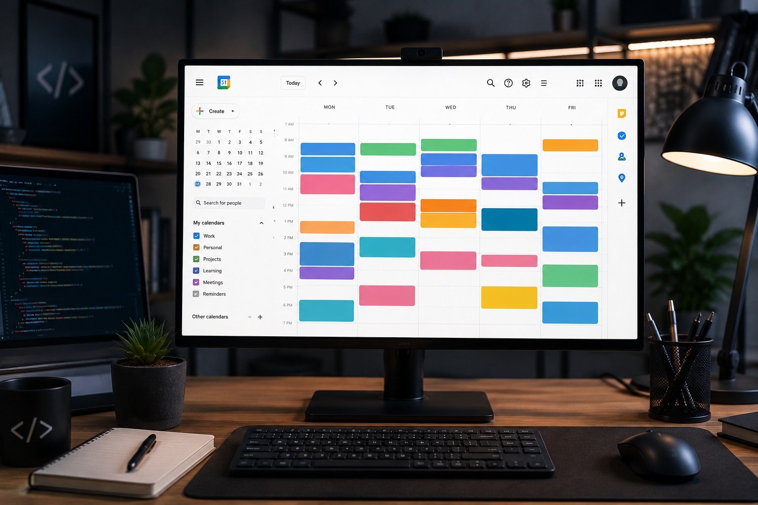organizar proyectos con Google Calendar para desarrollo y diseño web