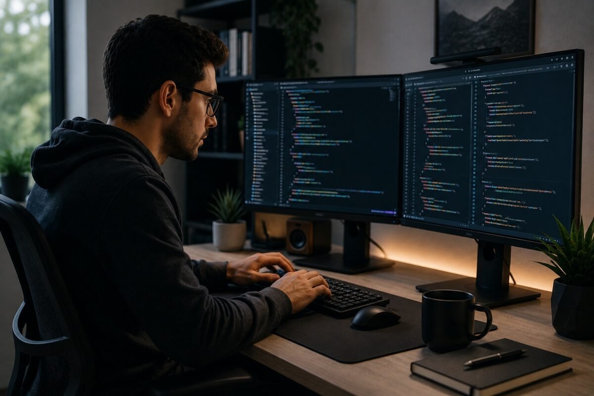 programador aplicando técnicas de concentración