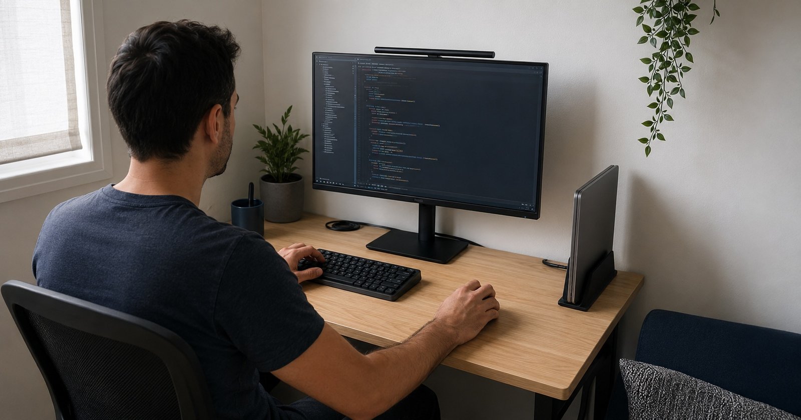 Cómo armar un setup para programar en un escritorio pequeño