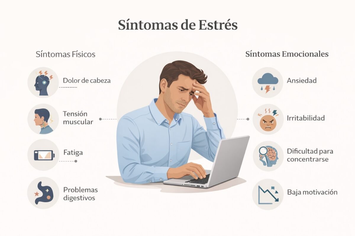 síntomas físicos y emocionales del estrés laboral