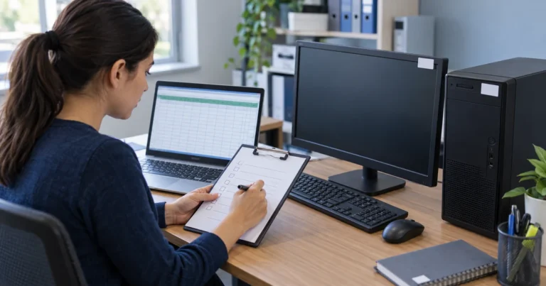 Revisión de equipos de cómputo frente a un inventario en Excel